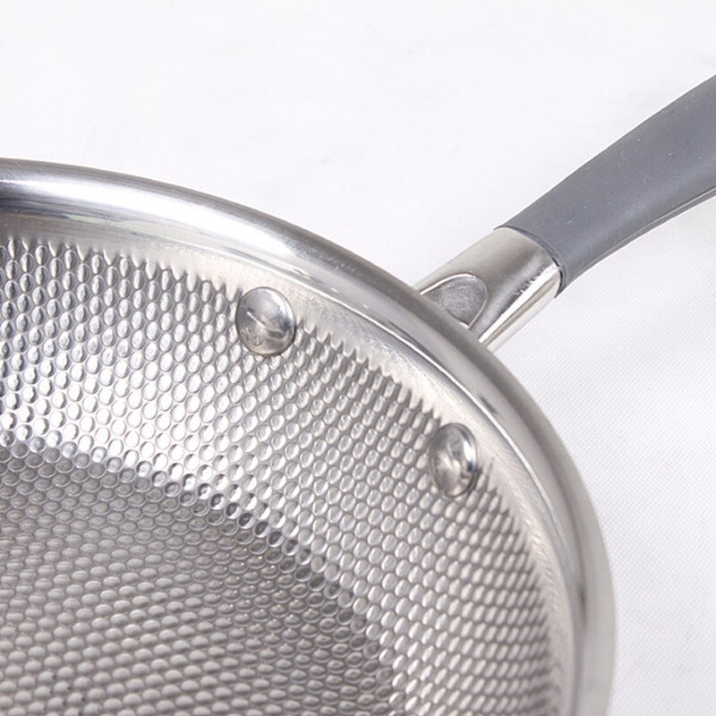 Kitchen Pot 20cm Multi-Ply Clad Copper Frying Pan and Stainless-Steel 8-Inch Straight Chef's Pan Cookware Wok Frying Pan