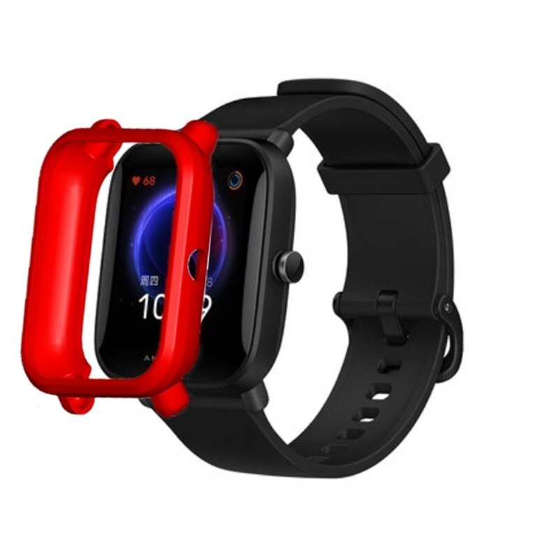 FIFATA TPU Protective Case Bumper For Xiaomi Amazfit Bip U / Bip / POP Smart Watch Cover Edge Frame Shell For Huami Amazfit BipU