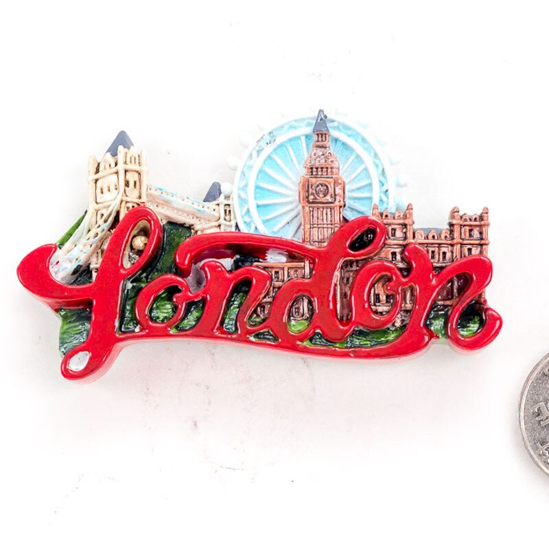 Recuerdo de turismo nacional de Inglaterra de Londres, imán de resina 3D para refrigerador, pegatina para decoración del hogar, adornos,: 10