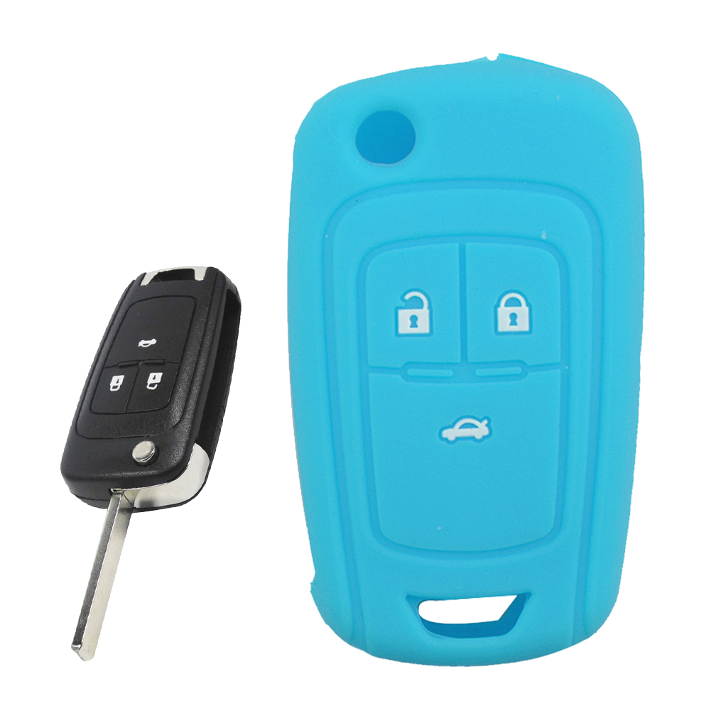 Remote Cover Shell Flip Key Siliconen Skin Case Fob 3 Knop Voor Chevrolet Siliconen Klep Siliconen Toetsen Cover