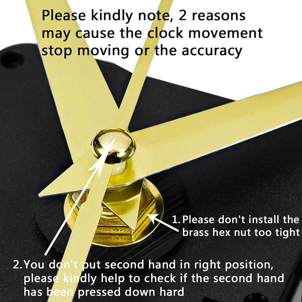 Golden color Silent Large Wall Clock Quartz Clock Movement Mechanism Hands clock Repair Tool Parts Kit Set DIY Clock movement