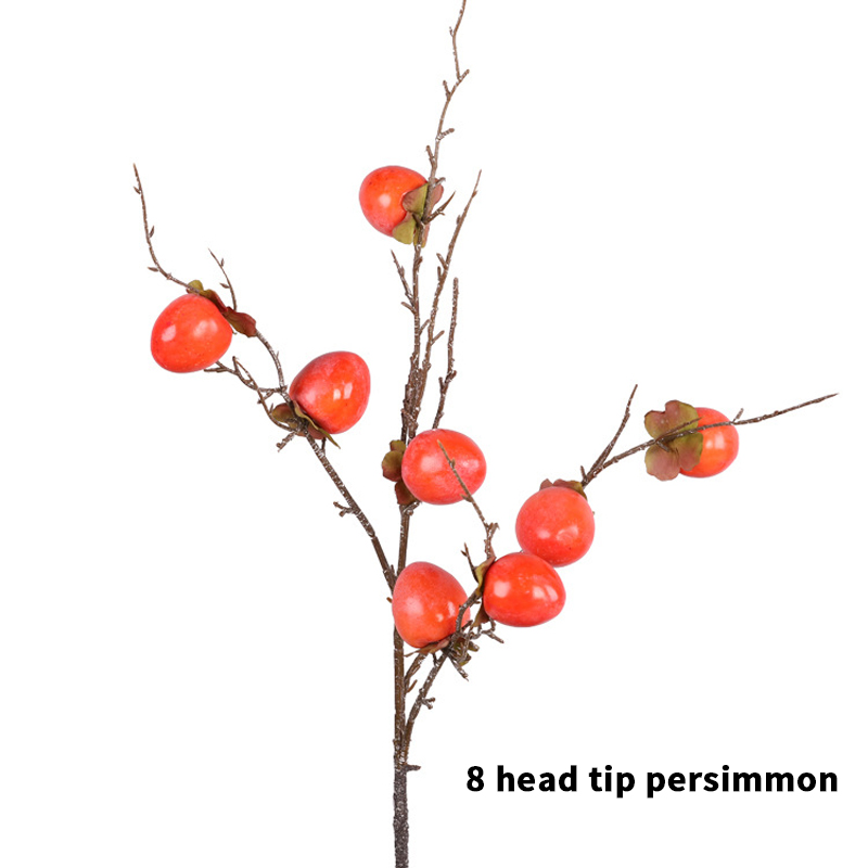 Artificial Persimmon Branches Indoor Decoration Decoration Simulation Persimmon Foam Fruit Flower Decoration: red