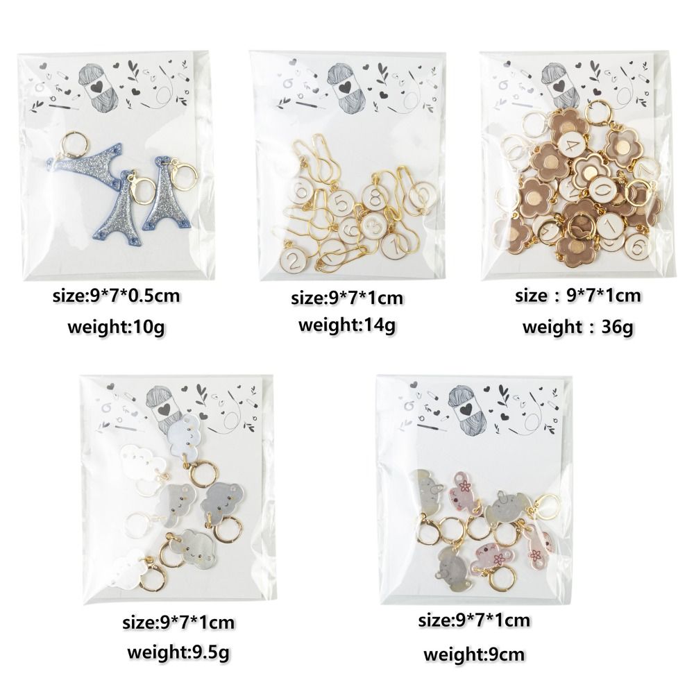 Flower Stitch Markers, Alloy Enamel Crochet Stitch Marker Charms Locking Stitch Marker DIY Handmade for Knitting