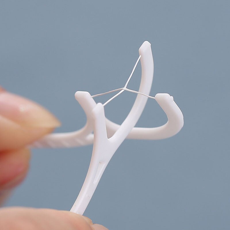 50/100Pcs Dental Floss Interdentale Borstel Tanden Stick Tandenstokers Tand Draad Floss Voor Oral Care Beauty Tools HG99