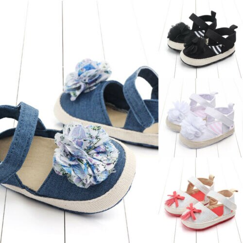 Baby Meisjes Wandelschoenen Prinses Peuter Leuke Baby Strik Bloemen Soft Sole