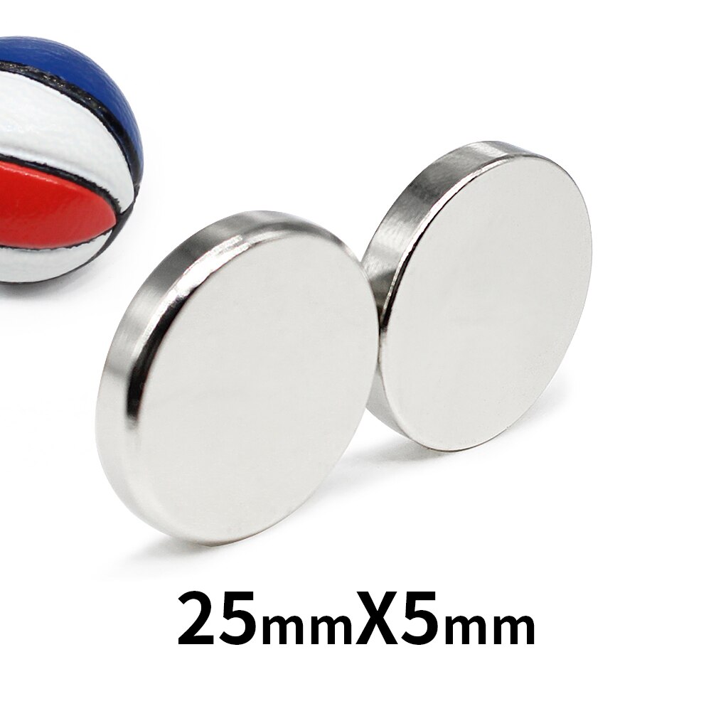 1/2/5/10/15/20PCS 25x5 mm Disc Strong Powerful Magnets N35 Bulk Round Search Magnet 25x5mm Permanent Neodymium Magnet 25*5