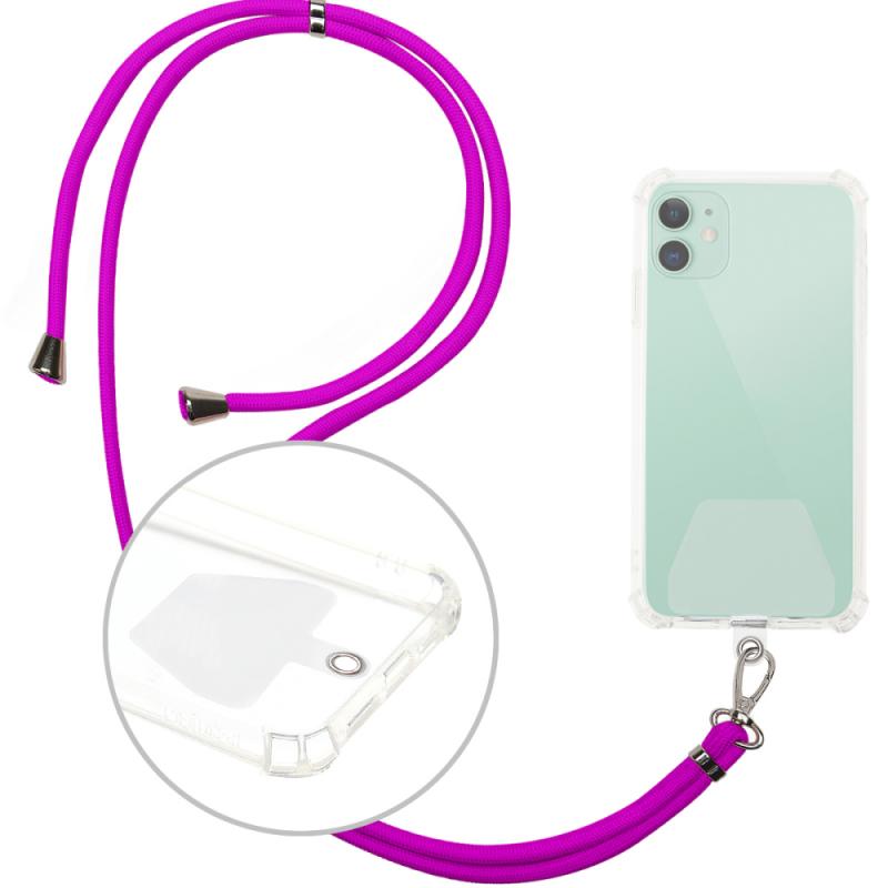 Verstelbare Telefoon Lanyard Afneembare Nekkoord Lanyard Strap En Telefoon Veiligheid Tether Telefoon Lanyard Voor Mobiele Telefoon Accessoires: Purple