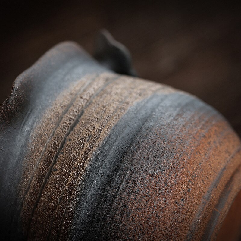Kastrull i japansk stil handgjord vintage tekanna träterrin keramik kung fu pu'er enkel tekanna tebryggare gaiwan