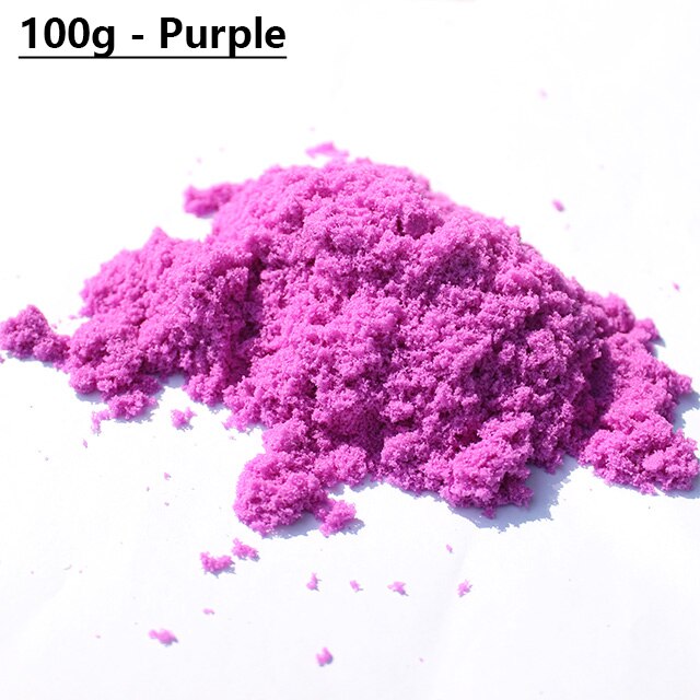 100g/Set Sand Glue for Slime Clay Novelty Beach Toys Sand Model Clay Dynamic Moving Magic Sand Toys for Children Christmas: 100g-Purple Sand