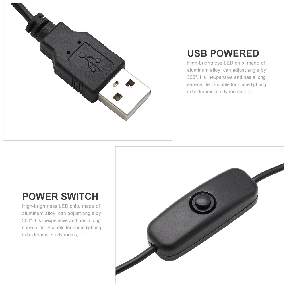 USB LED Desk Lamp Clip Holder Switch Flexible Dimmable Table Lamp Children Study Reading Book Light for Home Bedroom Living Room