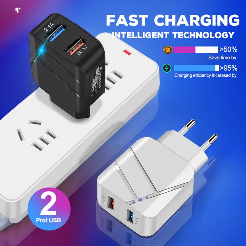 Mobile Phone Charger Plug QC3.0 28W Plug Fast Charging Plug 2.1A USB Charging Port Fast Charger Plug Universal USB Charger Plug
