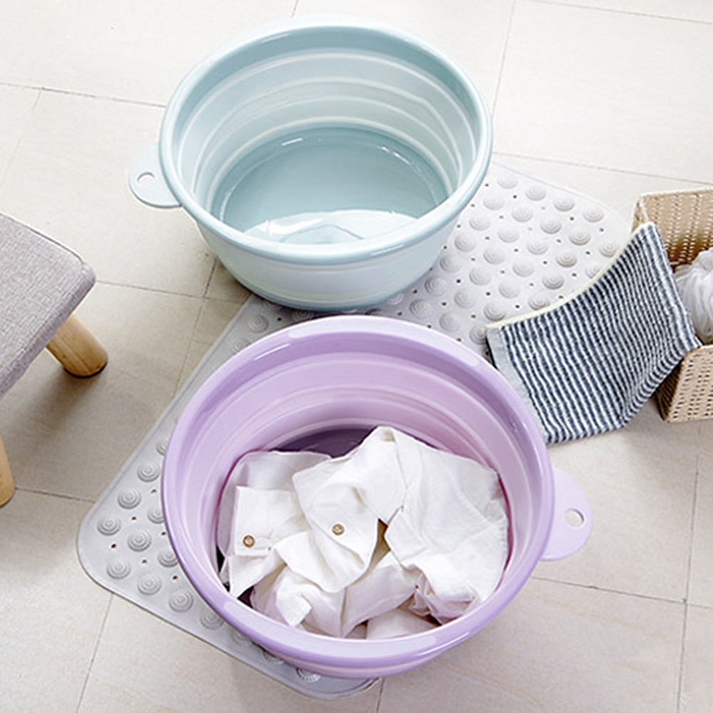 Portable Basin Collapsible Silicone Washbasin Outdoor Folding Wash Basin Folding Bucket Container Bathroom Accessories