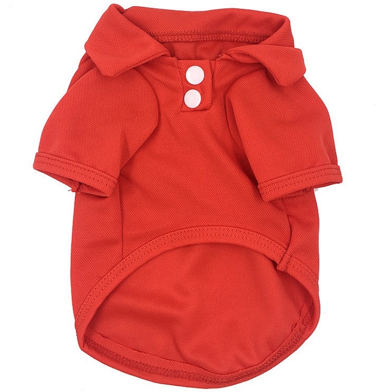 Luxe Hondenshirt Voor Kleine Honden Zomer Hond Poloshirt Schattige Zachte Puppy Kleding Effen Kat Shirt Chihuahua Hond Kleding Huisdier Kostuum: SCARLET / 5XL