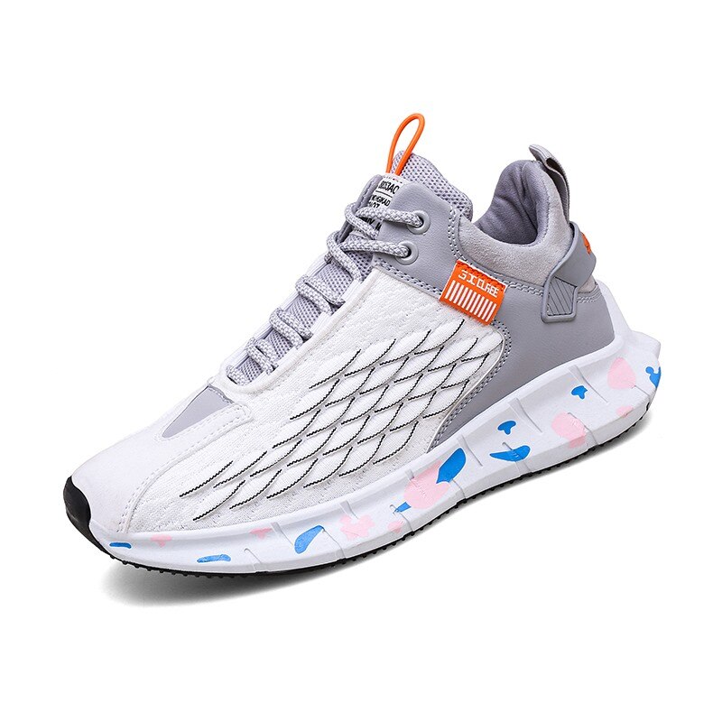 Baskets confortables à plateforme pour hommes, chaussures de marche, pour Gym et loisirs, modèle chaussures pour homme, Zapatillas Hombre, modèle directe: Gris / 8