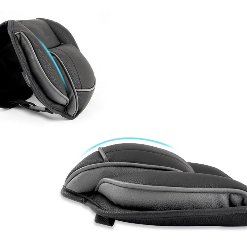 Oreiller universel d'appui-tête de siège de voiture, oreiller réglable de cuir d'oreillers de cou de mousse de mémoire de tête de siège