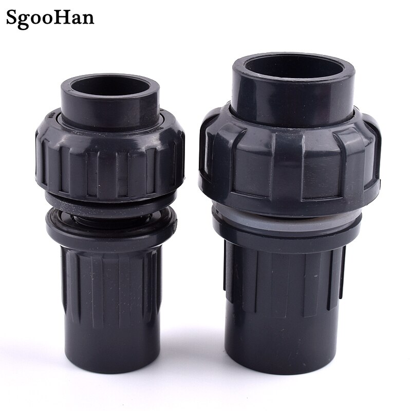 1PC I.D 20~50mm UPVC Pipe Aquarium Water Tank Union Connector Home DIY Shrimp Nano Butt Fish Tank Joint Watering Pipe Fittings