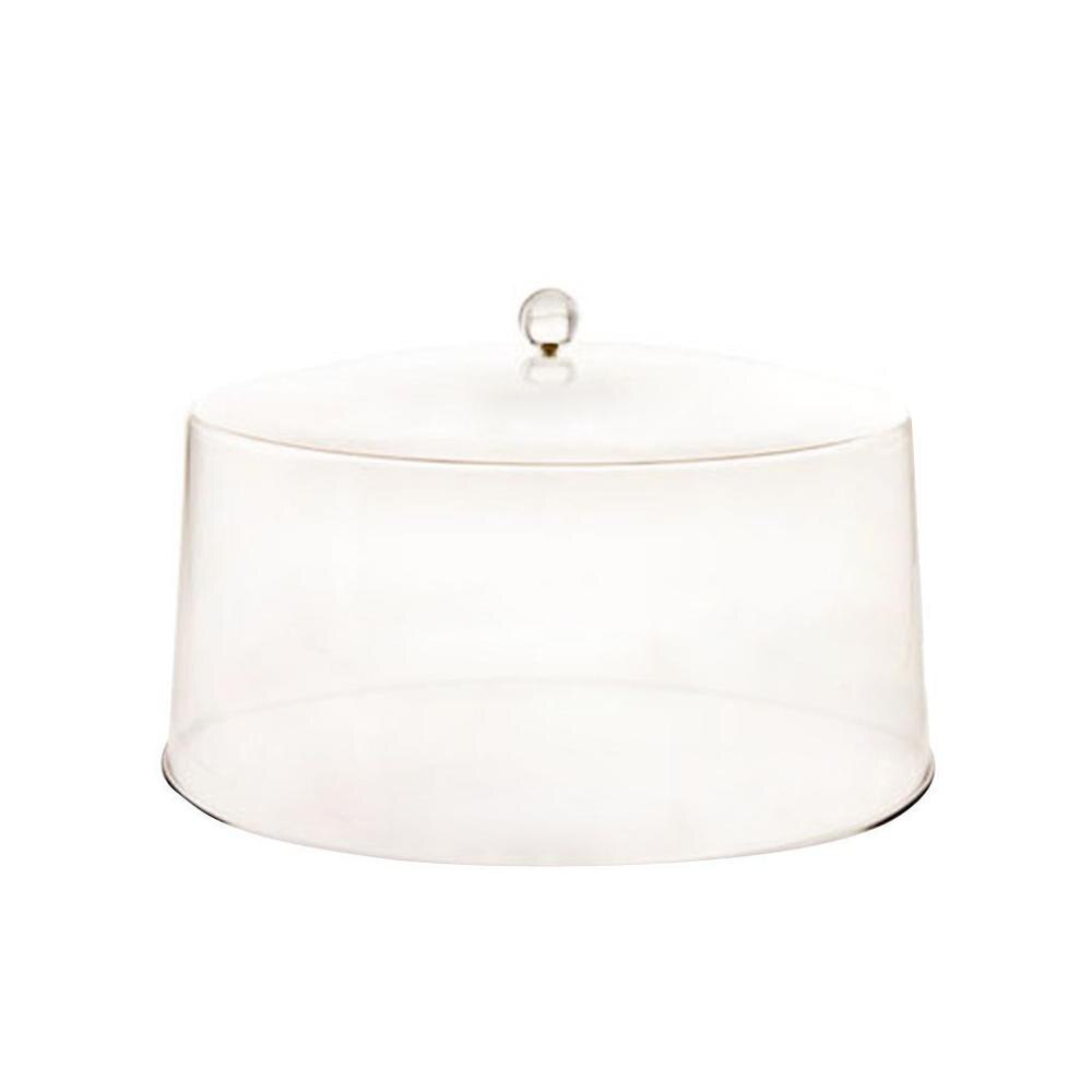 Transparent Plastic Cake Dome 30cm Acrylic Food Cover Snack Display Cover Food Cube Top Metal Handle Cake Covers #N