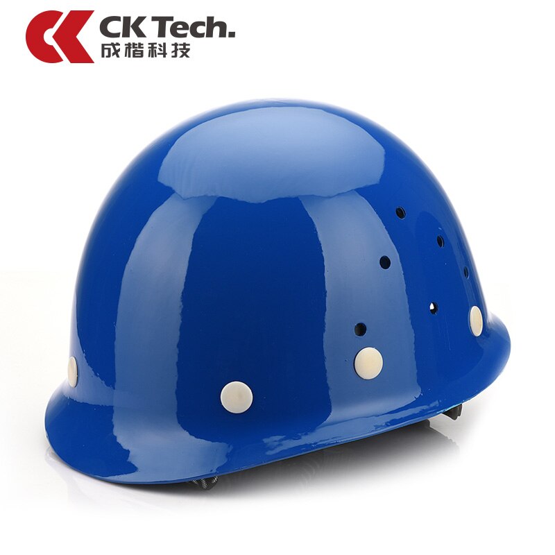 CK Tech. FRP Safety Helmet Construction Protective Helmets Work Cap Breathable Labor Engineering Impact Resistance Hard Hat: CKT-A1B  blue