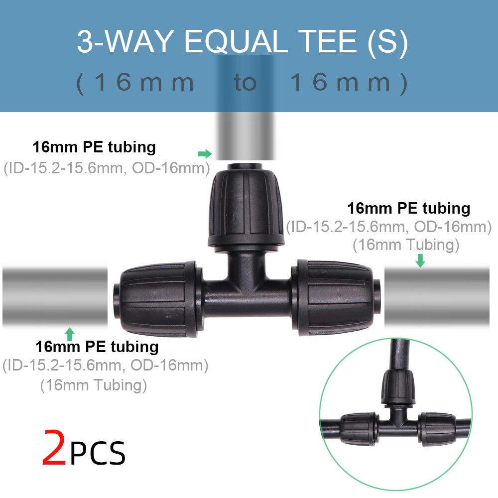 Hose Connector Adapter - 1/2" 3/4" Female Thread to 1/4" 3/8" 1/2" Barb - 2-Way 4-Ways Coupling Tap Tubing Joint: S-2PCS