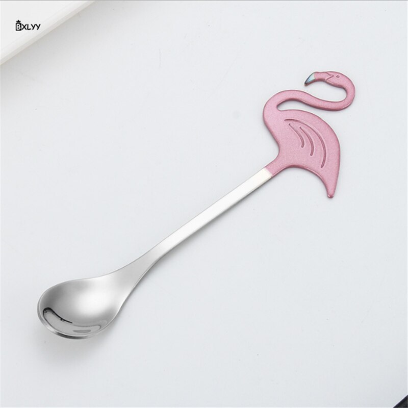 Aço inoxidável mexendo colher de café flamingo sobremesa colher acessórios cozinha utensílios de mesa ferramentas bolo colher de café para kitchen.7