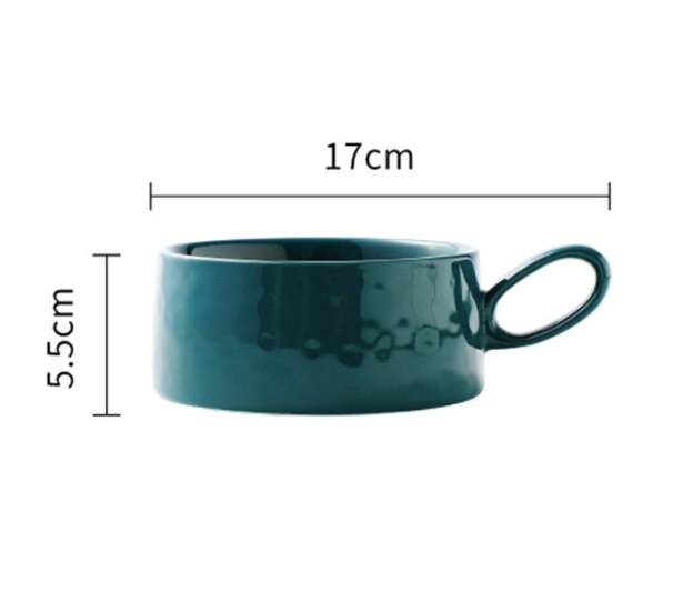 Dinner Plate Set Ceramic Kitchen Plate Tableware Set Food Dishes Rice Salad Noodles Bowl with handle Soup Kitchen Spoon Cook: 002