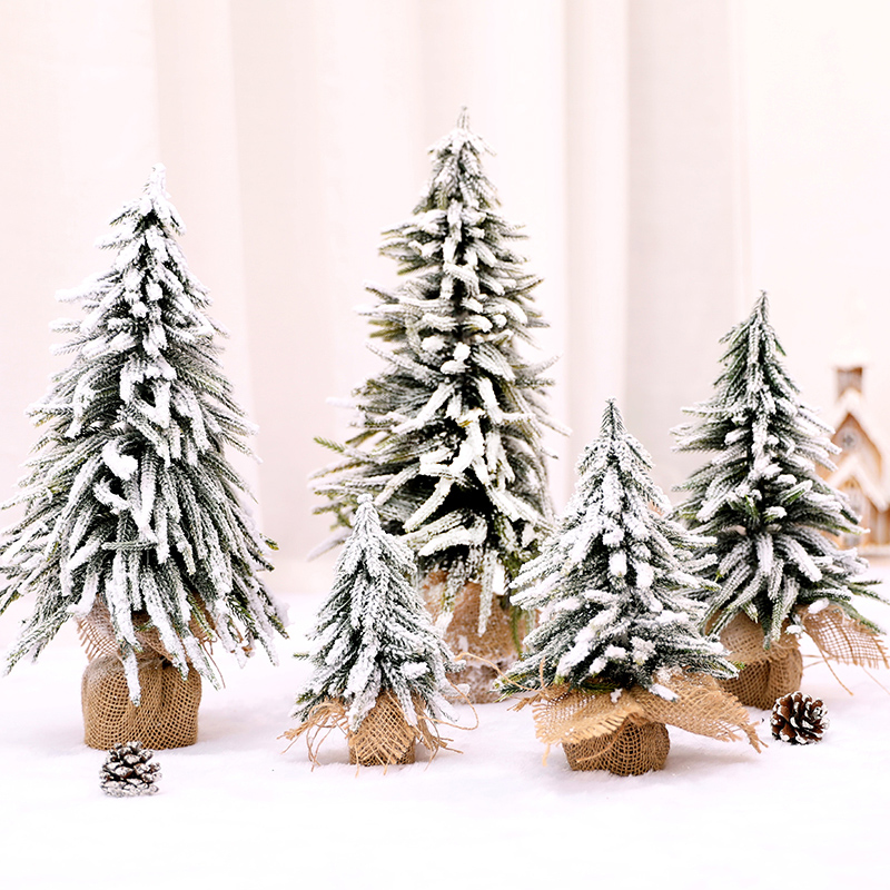 Simulation Christmas Tree White Christmas Decorative Tree PE Tree Pine Needle Christmas Tree Decor Ornaments
