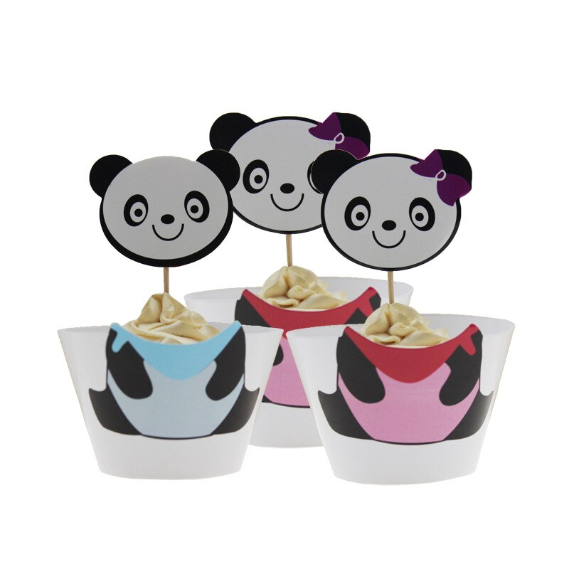 Lovely Panda Theme Kids Happy Birthday Party Decoration Paper Plate Napkin Cup Straw Disposable Tableware Baby Shower Supplies