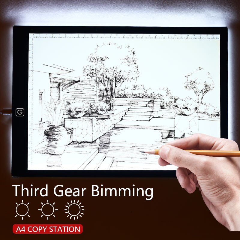 A4 dessin tablette Pad USB lumière LED traçage conseil Ultra-mince Portable électronique acrylique boîte traceur Animation esquisse