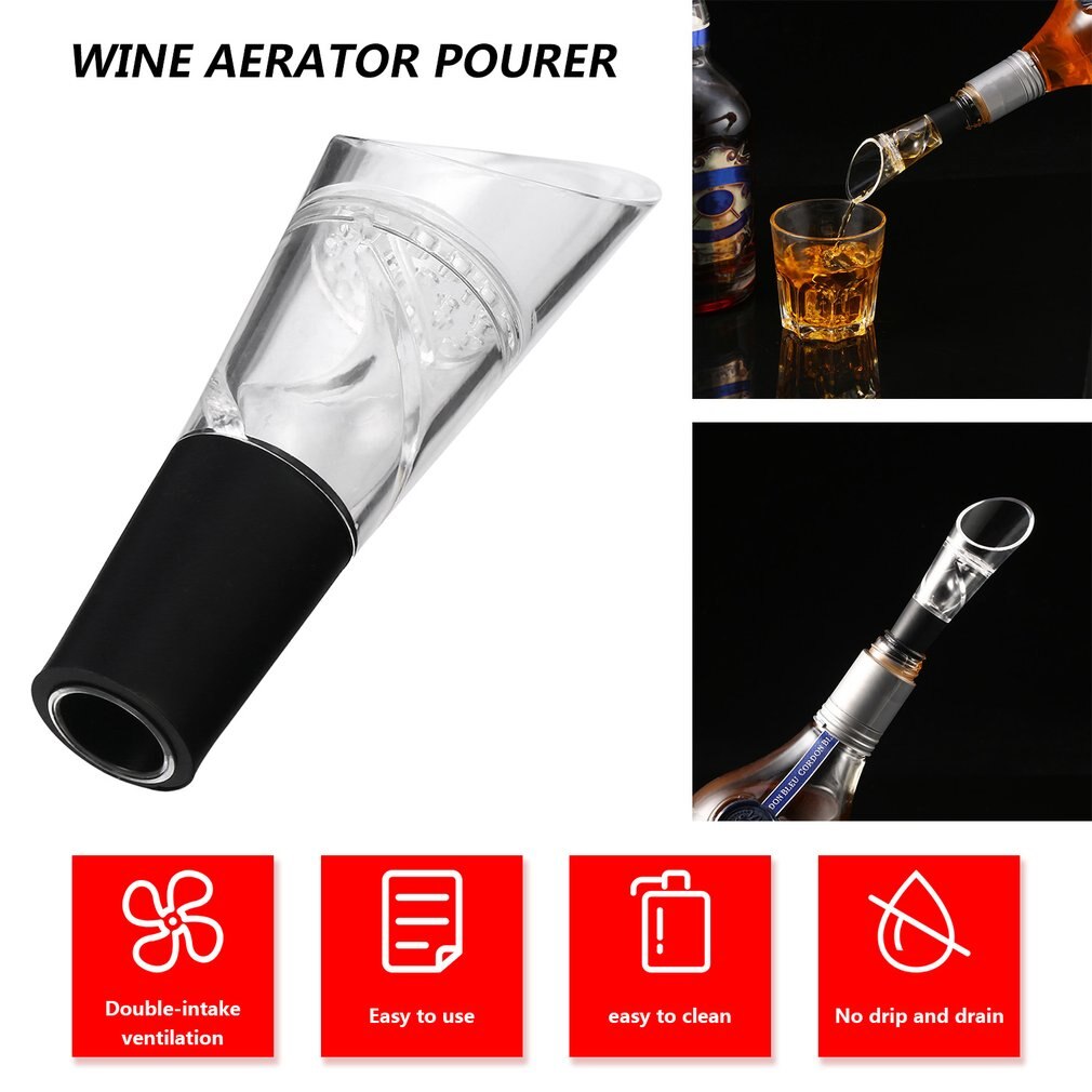 1pc ou 2 pièces vin rouge aérateur décanteur double prise d'air évents barre outils