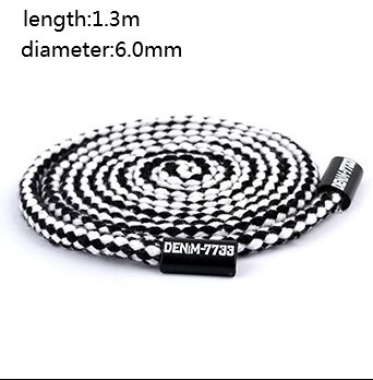 5pcs Sports Pants Drawstring Strap 1.3m Metal Head Trench Coat Black and White Rope Belt Waist Rope Sweater Personality Dec: 29