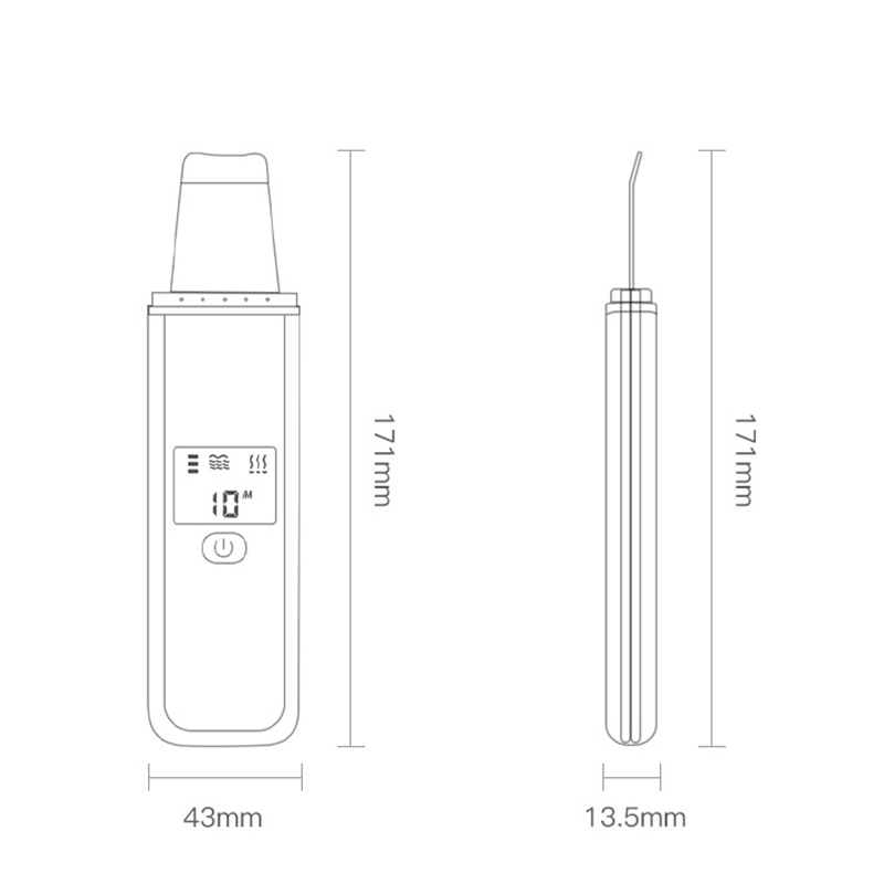 Ultrasonic Facial Skin Scrubber Ion Deep Face Cleaning Peeling Shovel Electric Skin Care Device Beauty Instrument