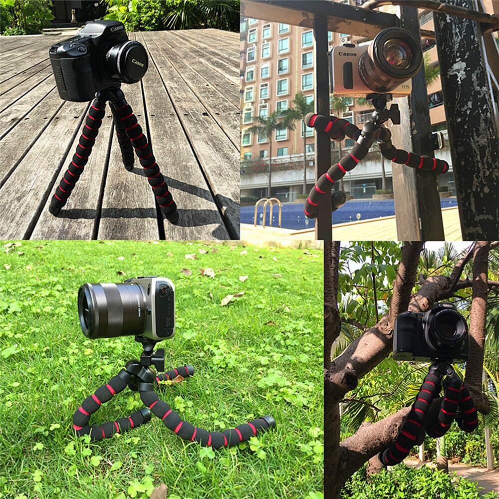 Flexible trípode para cámaras GoPro Hero Gorillapod tipo Monopod trípode Flexible pierna Mini Trípodes para cámara Digital titular T35