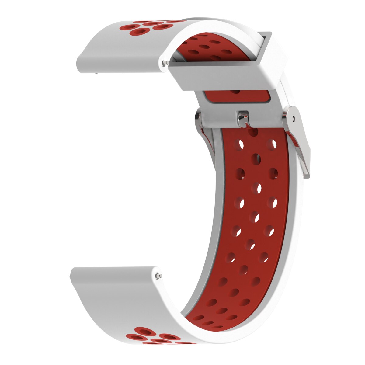 22mm Replacement Sport Silicone Watch Strap for Xiaomi Huami Amazfit Stratos 3 2/2s band bracelet wrist band watch accessories: White red