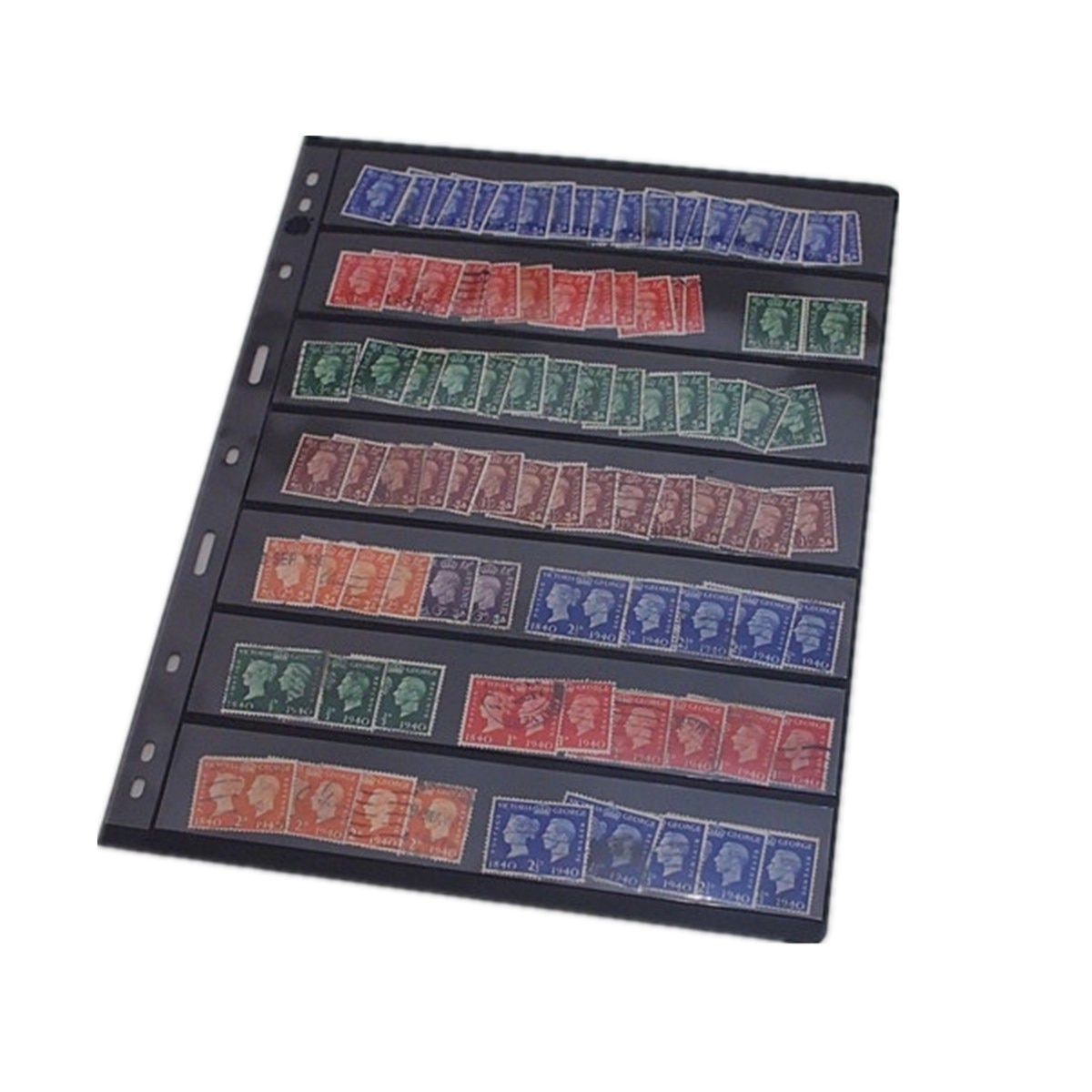 10 stk/parti frimærkerside sort 2 sidestempler side af frimærkealbum pvc løsblade inderside af samling frimærkeholdere ark pccb