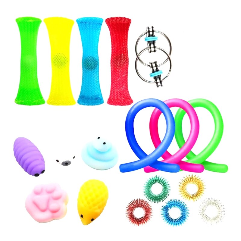 Kinderen Volwassen Decompressie Speelgoed Lichtgevende Noodle Stretch String Touw Anti Stress Speelgoed String Fidget Autisme Vent Speelgoed: Default Title