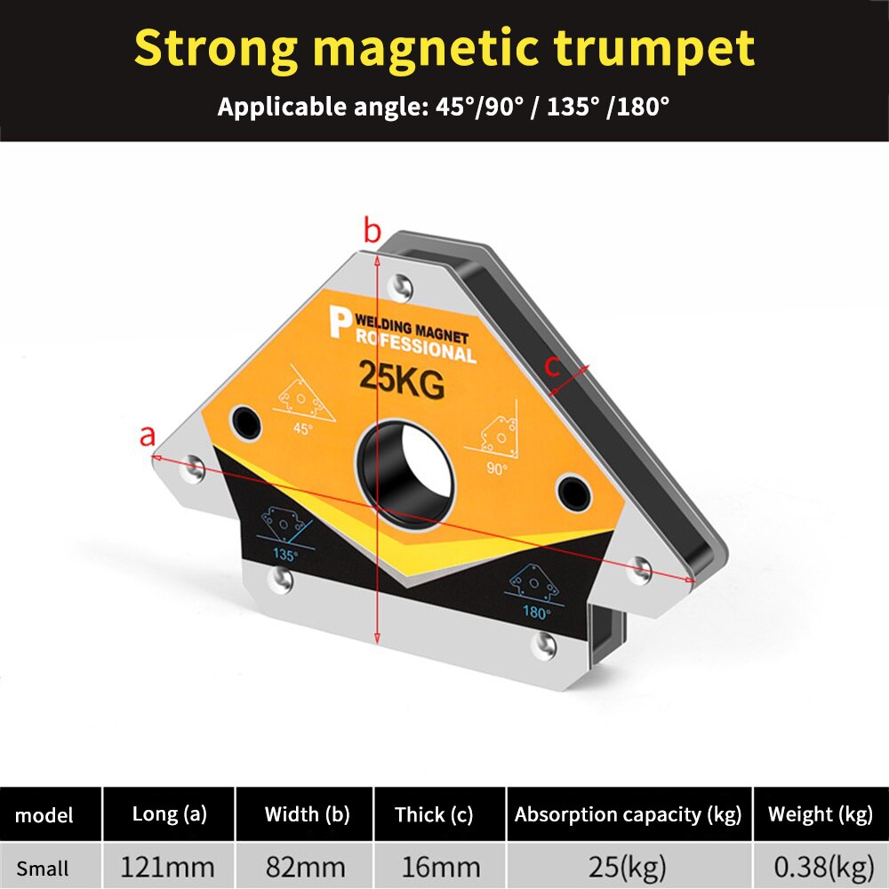 2PCS 25KG Magnetic Welding Holder Multi-angle Solder Arrow Magnet Weld Fixer Positioner Locator Tools 55LBS