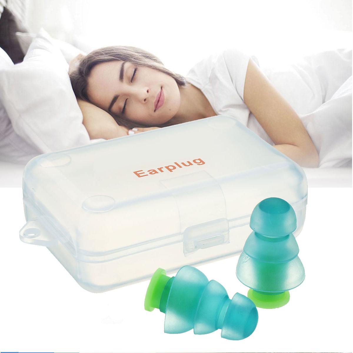 1 Pair Silicone Sleeping Ear Plugs Noise Cancelling Hearing Protection Motorcycles Reusable Ear Plugs for Ear Protection