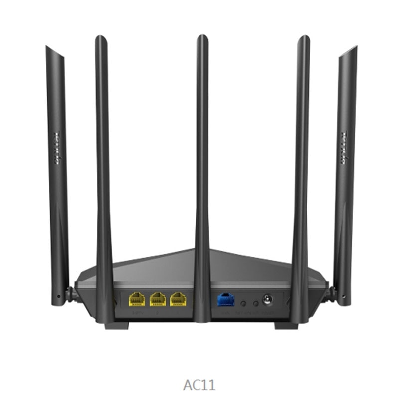 Tenda AC11/AC6/AC7/AC10 Wireless Wifi Router Gigabit Dual-Band AC1200 Repeater with 5*6dBi High Gain Antennas Wider Coverage