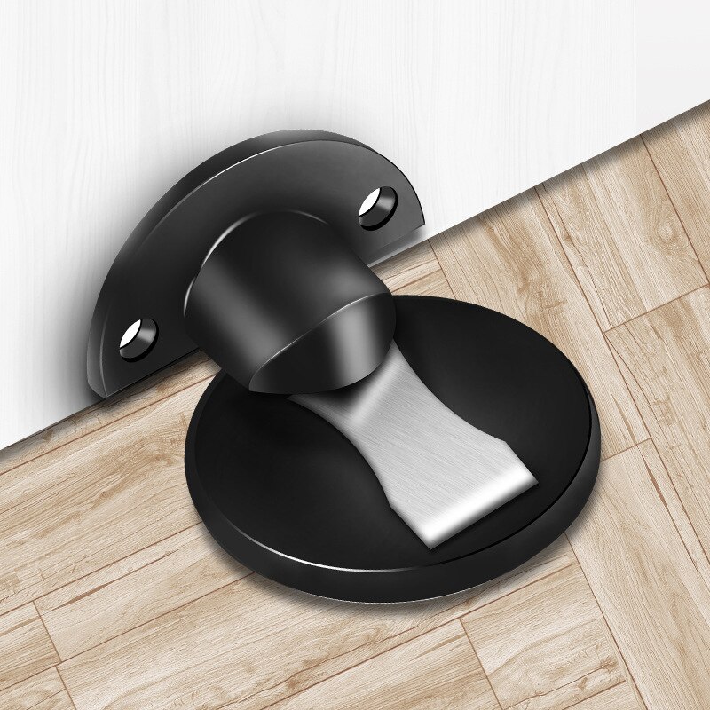 Magnetic Door Stopper Alloy Magnet Door Stops Non-punch Door Holder Hidden Doorstop Furniture Door Hardware Practical WF1013