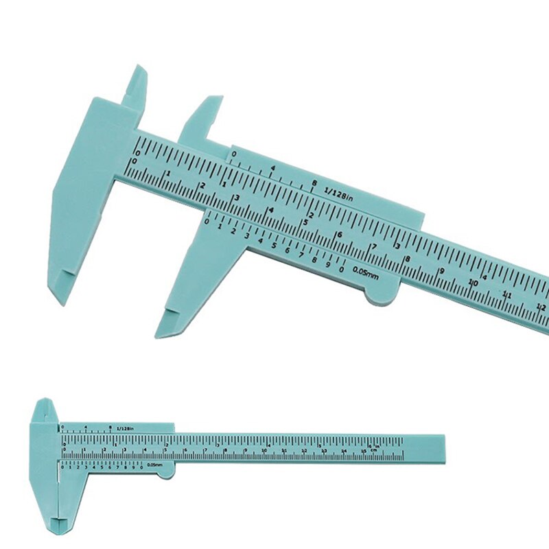 0-80mm/0-150mm 0.5 millimetri nonio Pinza Doppio Bilancia Plastica nonio calibro Misura Studente mini Strumento Righello nonio Pinza: verde 150