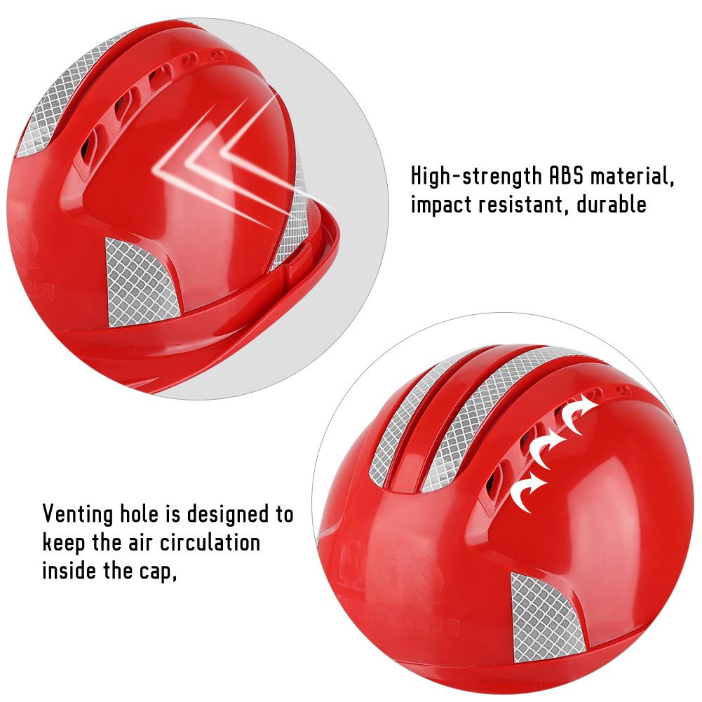 Casquette de protection pour chantier de Construction, respirante, en ABS, rigide, à rayures réfléchissantes, casque de sécurité