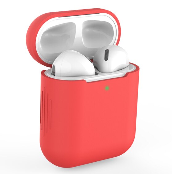 Funda de silicona para Apple Airpods Pro, funda inalámbrica con Bluetooth para Airpods 1 y 2, funda para auriculares para funda protectora de Airpods: 02 Red