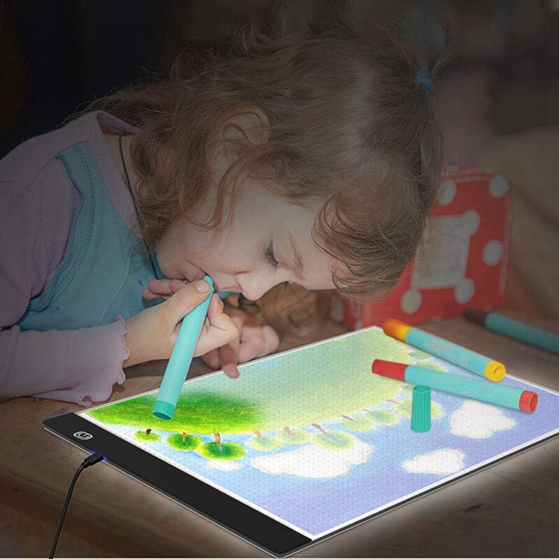 Diamond Painting A4 Kit Diamond Art Light Board With 5D Painting Tools Kit Supplies Includes Light Pens Stand Pad Board LED Pads