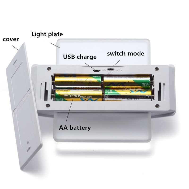 Oplaadbare LED Infrarood PIR Motion Sensor Nachtlampje Draadloze LED Wandlamp Auto On/Off voor Kid Pathway Trap muur Koelkast