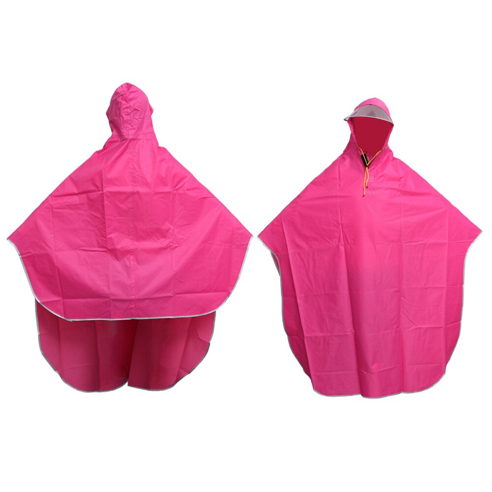 Mens Womens Cycling Bicycle Bike Raincoat Rain Cape Poncho Hooded Windproof Rain Coat Mobility Scooter Cover (Navy Blue)