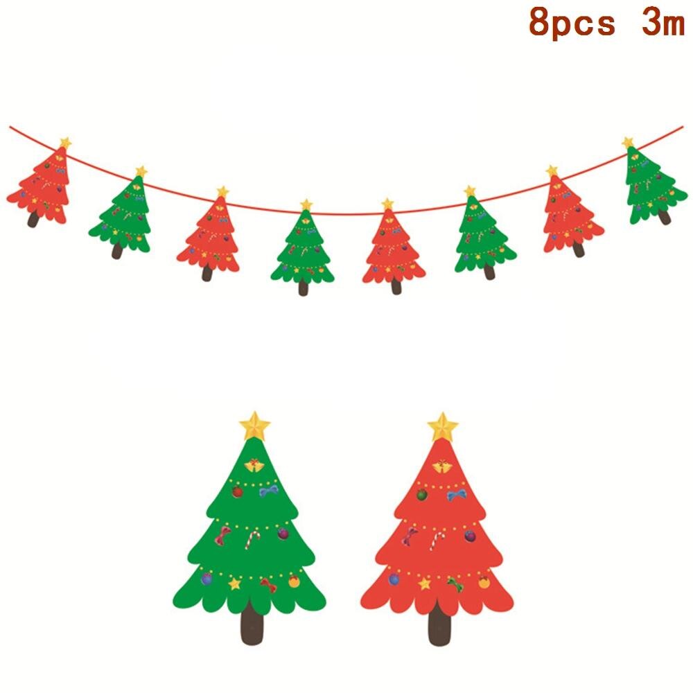 3m krans jul banderoller jultomten banderoll snögubbe älg flagga xmas trees banderoller dekor god jul inredning för hemmet: Oliv