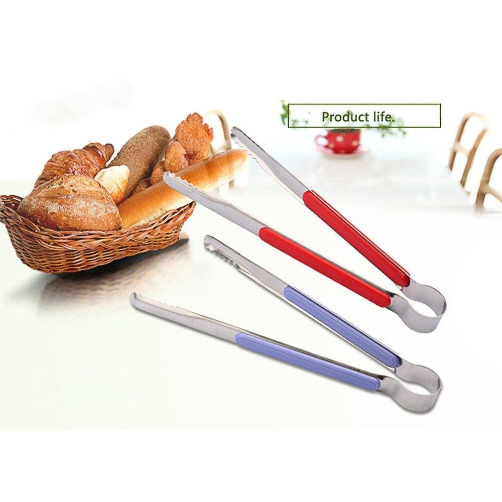 Nyheter i rostfritt stål mattångsbbq kökssallad frukt buffé matlagningsverktyg värmeskydd antisladdbröd grillklämma bakverk klämma grill