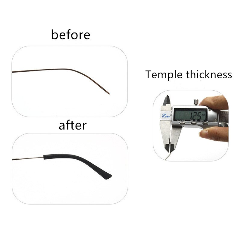 2 pair Soft Silicone Anti Slip Eyeglasses Glasses Temple Tips