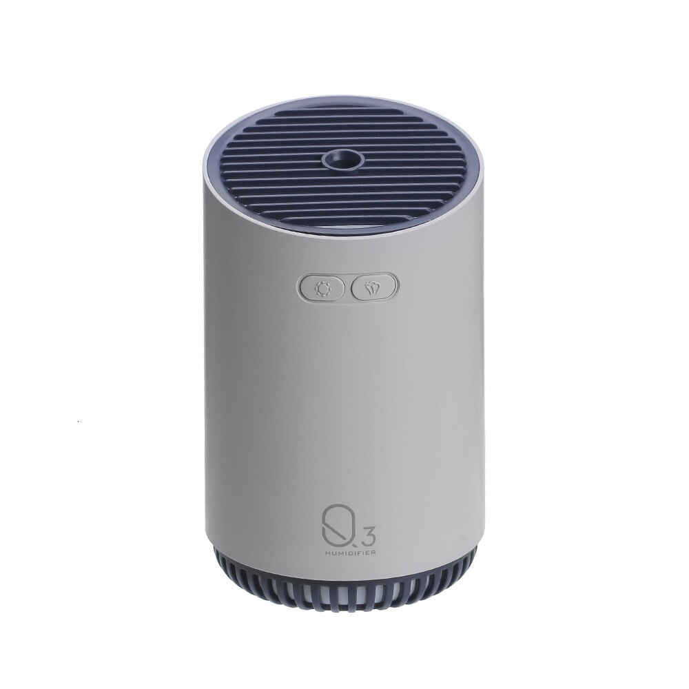 Humidificador de aire inalámbrico, difusor de aceite esencial eléctrico ultrasónico, aromaterapia, con batería de 2000 mAh, 320 ML: Light Grey
