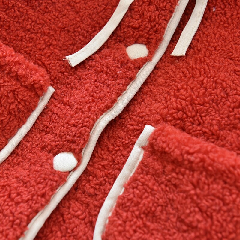 Mädchen kaschmir lamm Mantel freundlicher freundlicher Baby verdickt kaninchen haar wie warme baumwolle Mantel